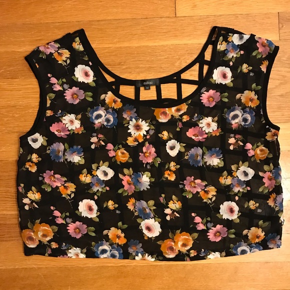 LF Tops - LF Millau Cage Back Crop Top